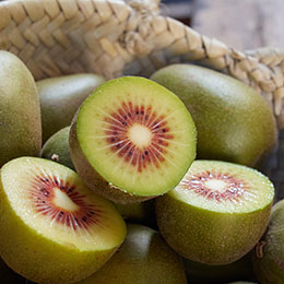 Kiwi, yellow with Red flesh